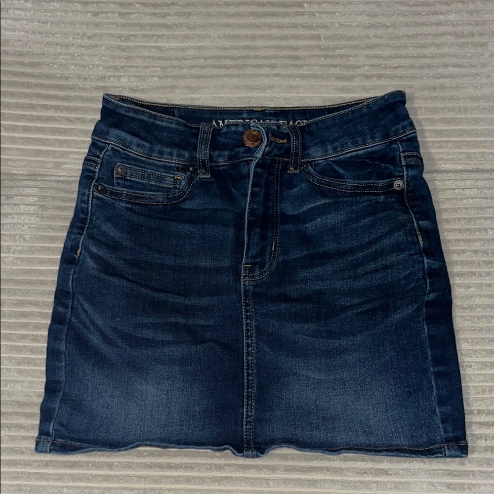 American Eagle Outfitters Blue Mini Pencil Skirt Casual
